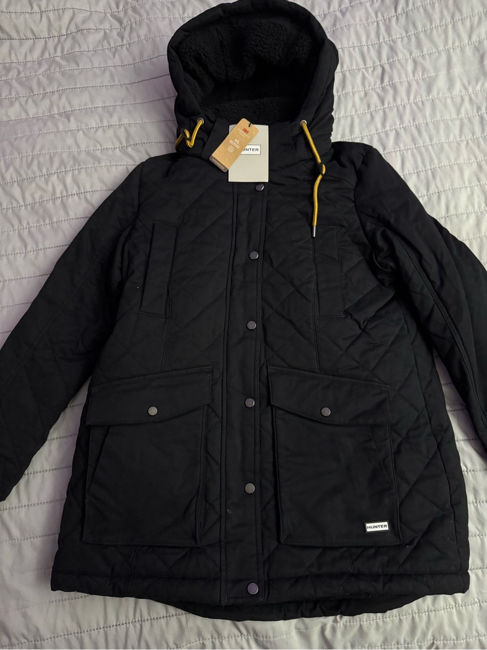 Hunter Women’s Insulated Field Jacket – Black – Size Large – New - WINTER COAT